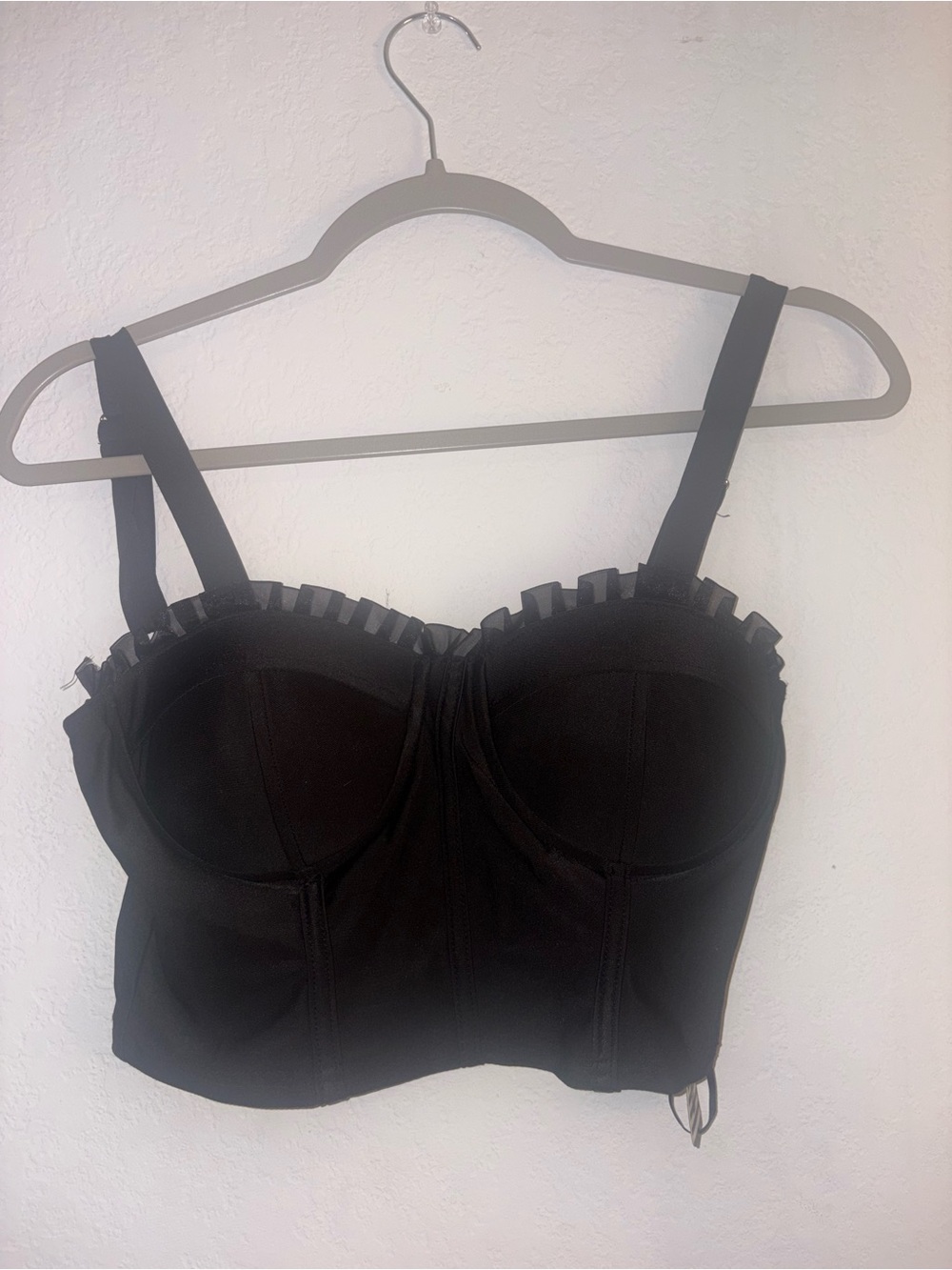 Black Bustier Crop Top - Women Intimates & Sleepwear